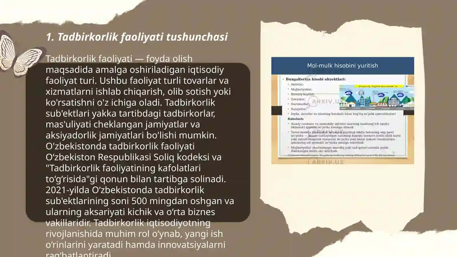 Tadbirkorlik faoliyati va tadbirkorlik kapitali 3