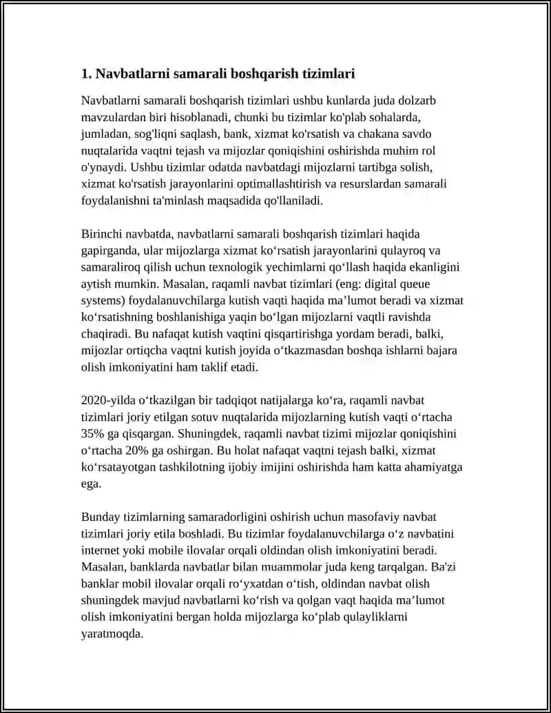 Navbatlarni samarali boshqarish tizimlari 3