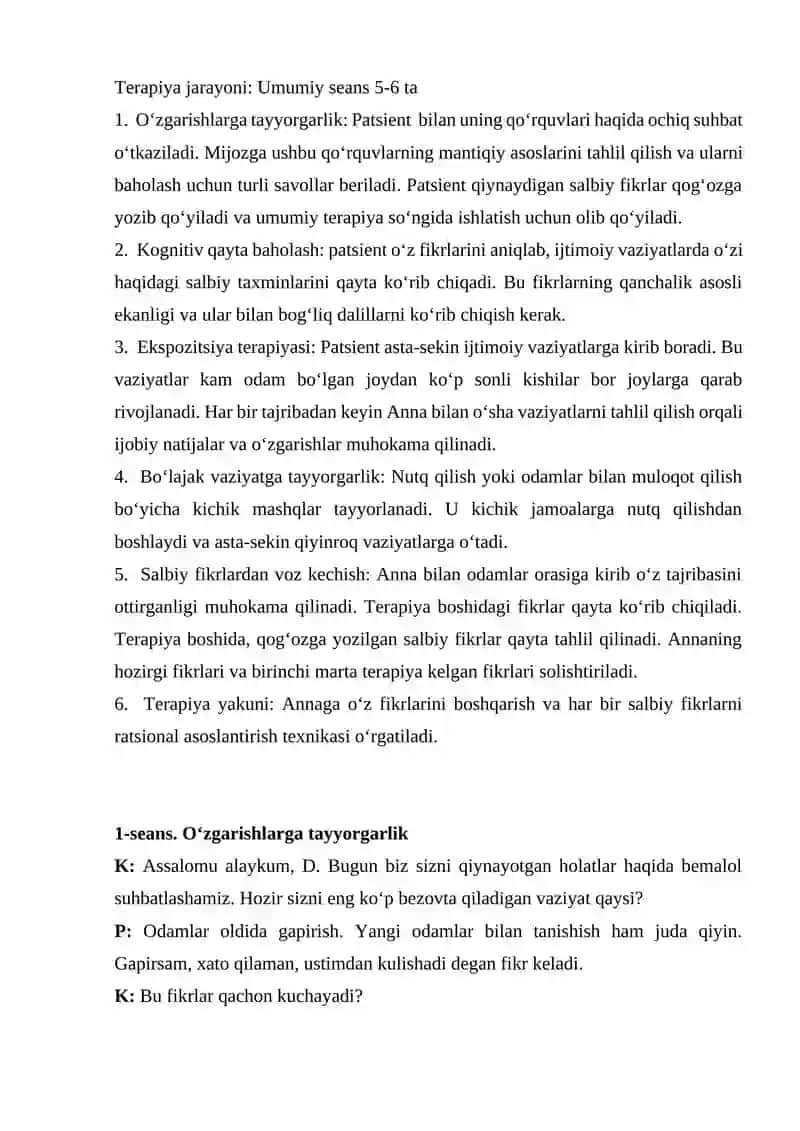 Psixologik konsultatsiya va psixokorreksiya fanidan MUSTAQIL ISH 3