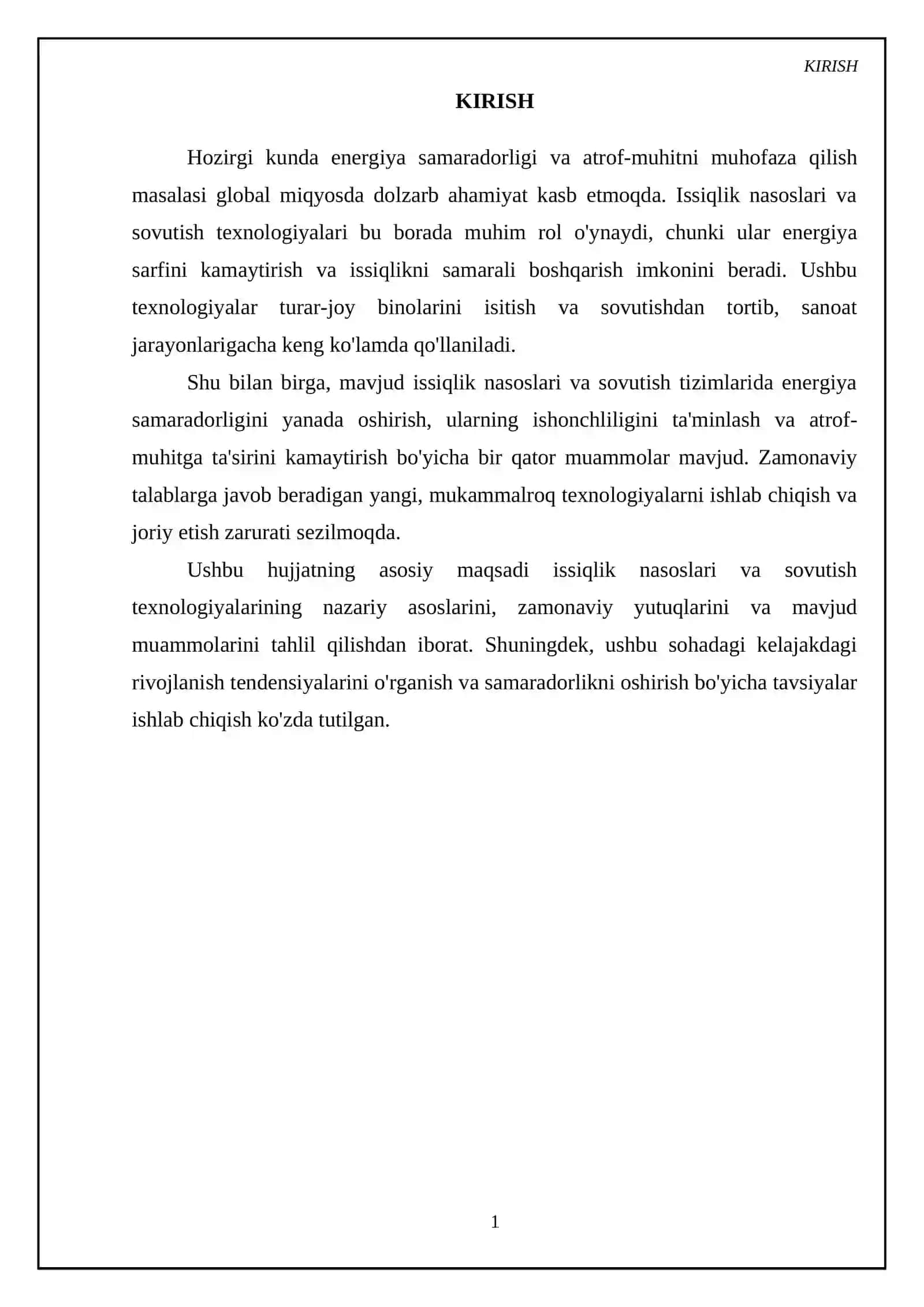 Issiqlik nasoslari va sovutish tehnalogiyalari 3