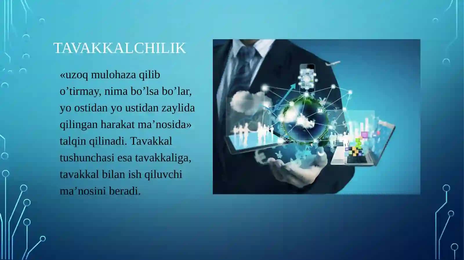 TAVAKKALCHILIKNI BOSHQARISHDA XAVFNING ASOSIY XUSUSIYATLARI 3