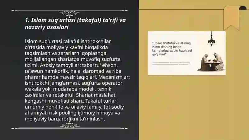 Islom suğurtasi yoki takafullning nazariy - iqtisodiy asoslari 3