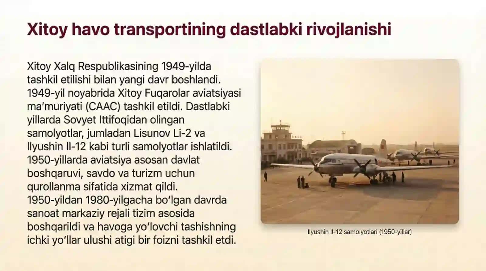 Xitoy Respublikasi havo transporti va havo yoʻllarining rivojlanishi 3