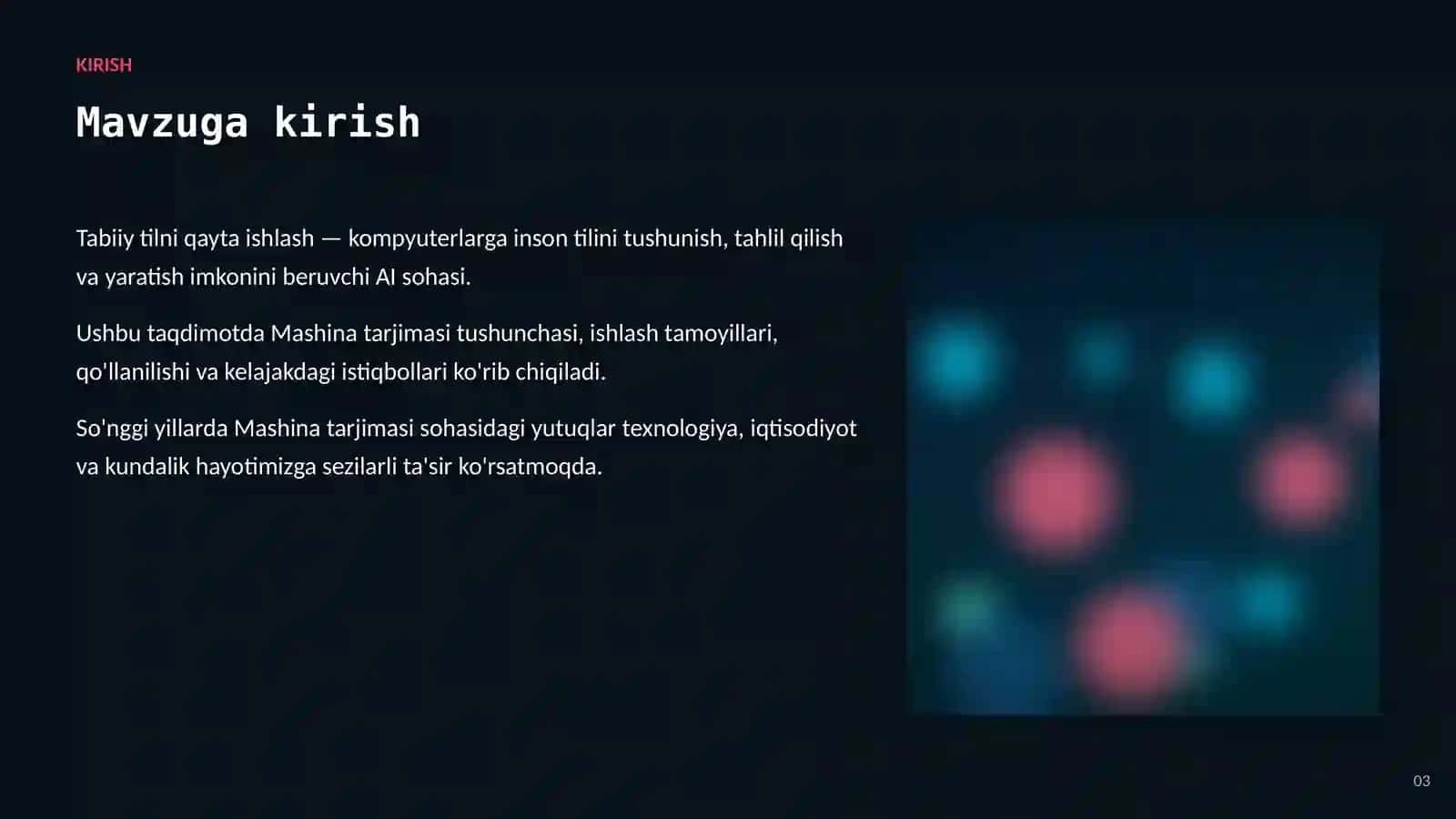 SUN'IY INTELLEKT • TABIIY TILNI QAYTA ISHLASH 3