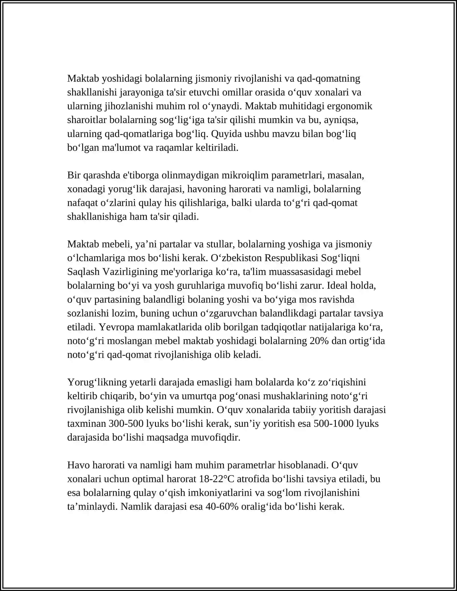 BOLALARNING QAD-QOMATINI SHAKLLANISHIGA SINF VA SINF JIHOZLARINING TA'SIRI 3