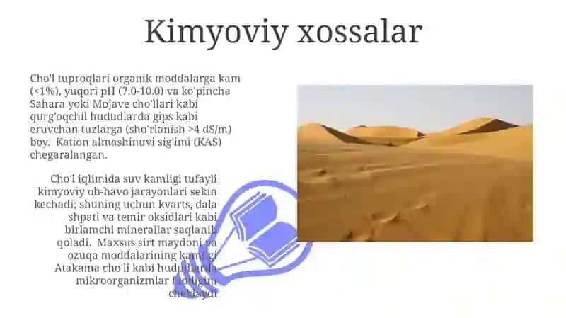 Chala choʻllar zoʻnasining tuproqlari 3
