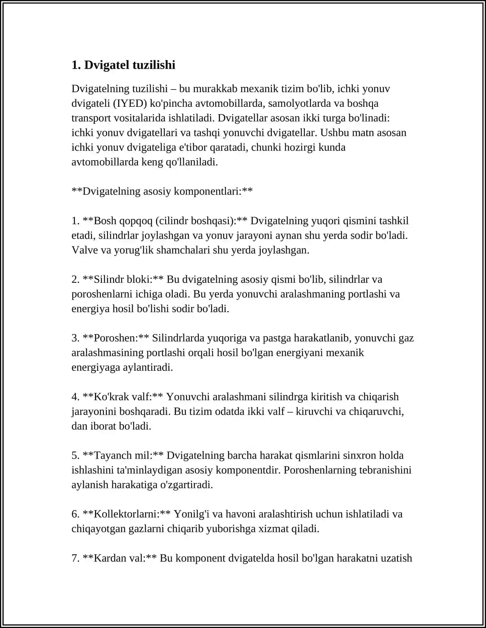 AVTOMOBILNING UMUMIY TUZILISHI 3