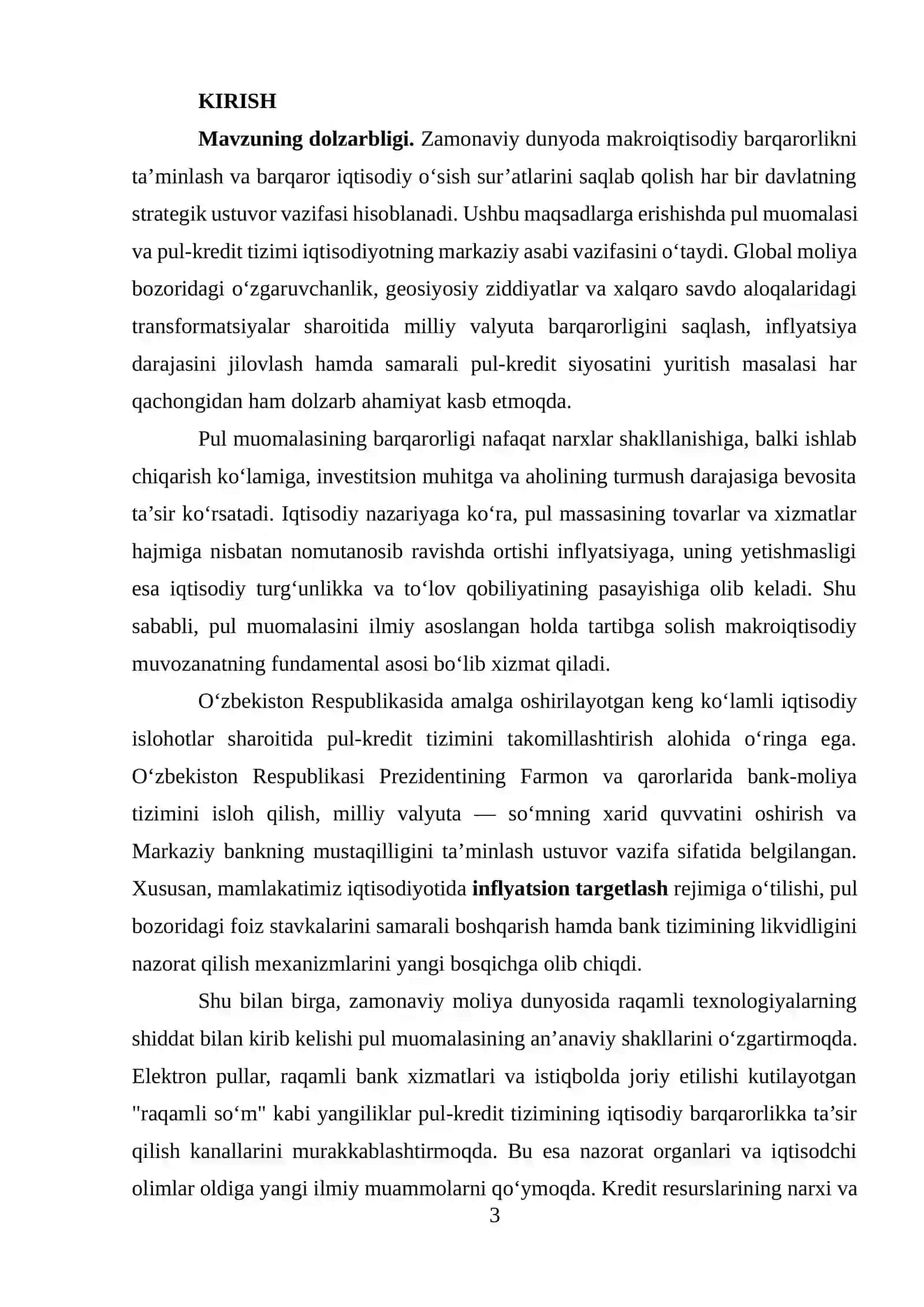 Pul muomalasi va pul-kredit tizimining nazariy-uslubiy asoslari 3