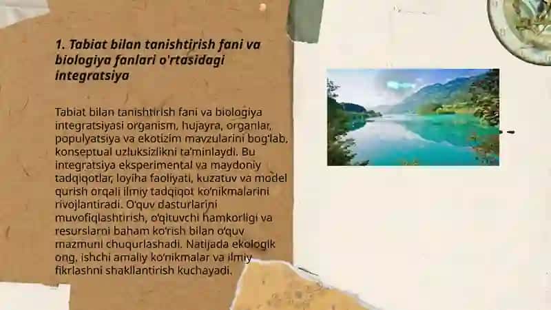 Tabiat bilan tanishtirish fanlar kesimida 3
