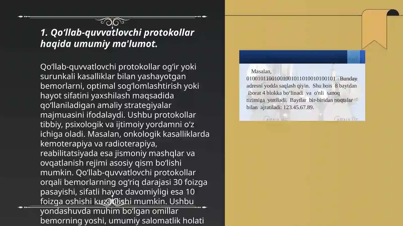 Qo‘llab-quvvatlovchi Protokollar: SNMP, ARP va ICMP protokollarining vazifalari va ularni qo‘llash sohasi 3