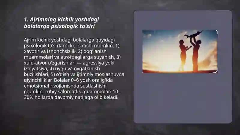 Ajrimning bolalarga ta'siri 3