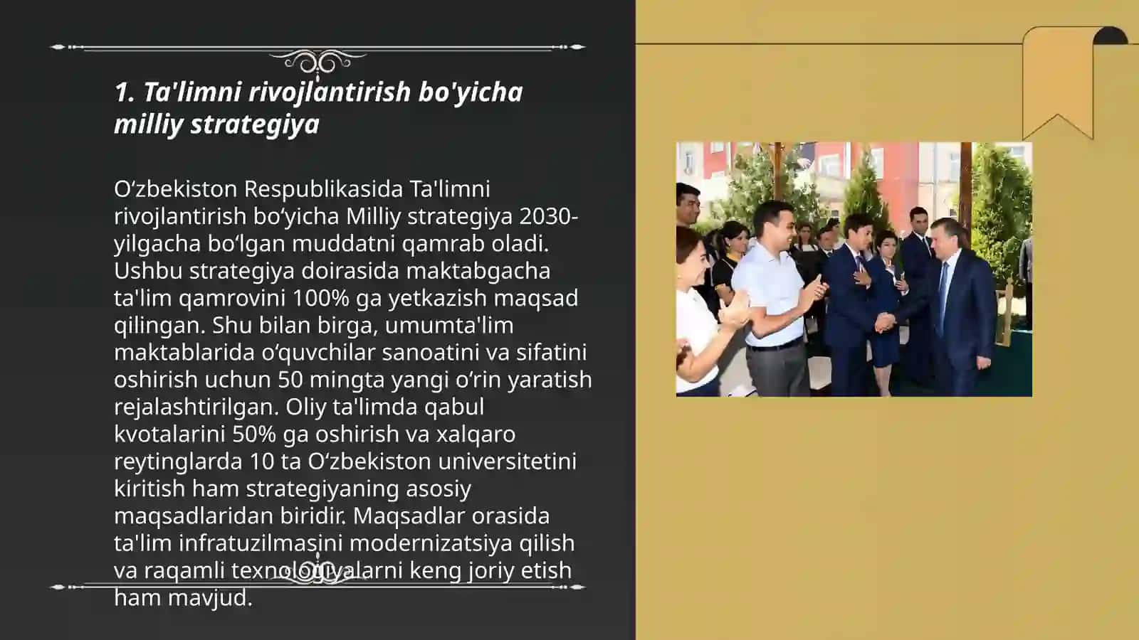 Ta'limni rivojlantirish bo'yicha milliy strategiya 3