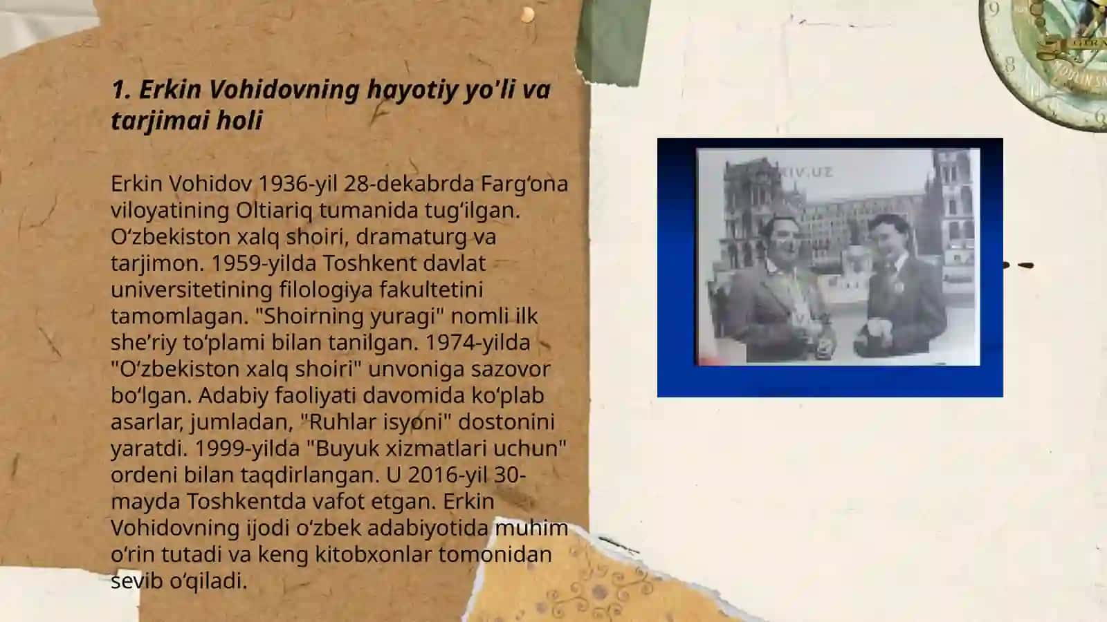ERKIN VOHIDOV hayoti va ijodi 3