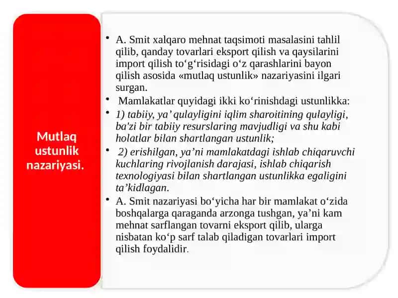 Milliy xo‘jaliklarning xalqaro iqtisodiy munosabatlar tizimi 3