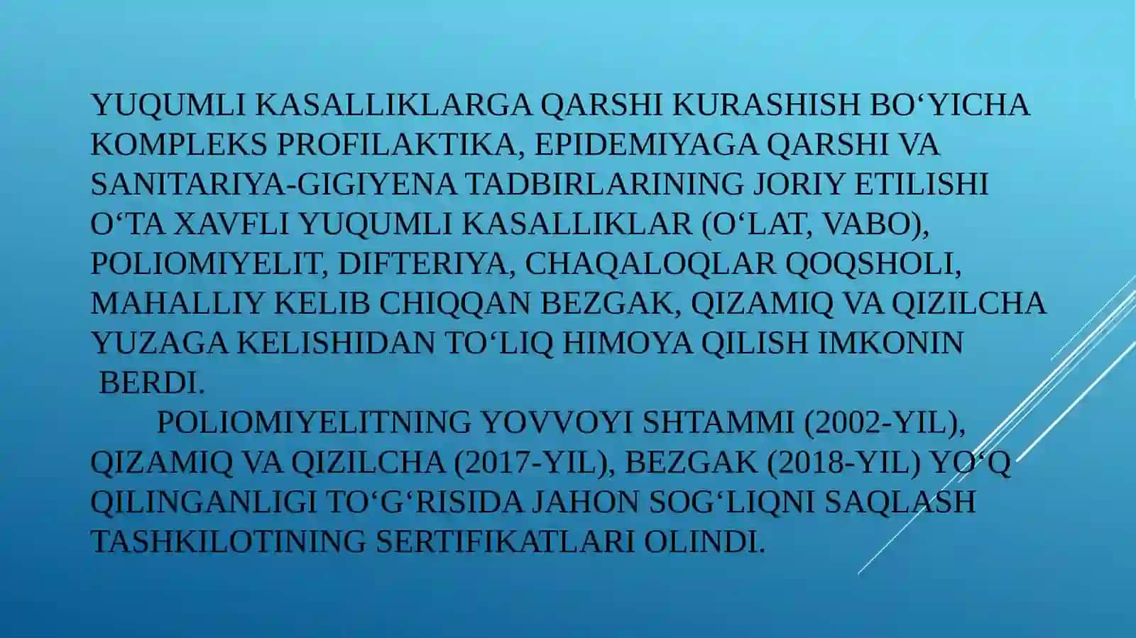 Mustaqillik yillarida O‘zbekistonda sog‘liqni saqlash sohasi rivojlanishi 3
