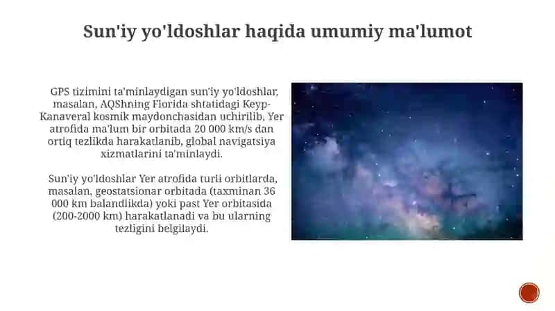 Sun'iy yo'ldoshlar haqida umumiy ma'lumot 3