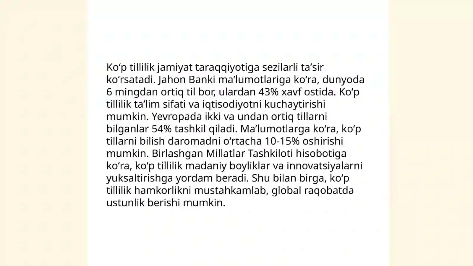 Koʻp tillilikning jamiyat taraqqiyotiga taʼsiri 3