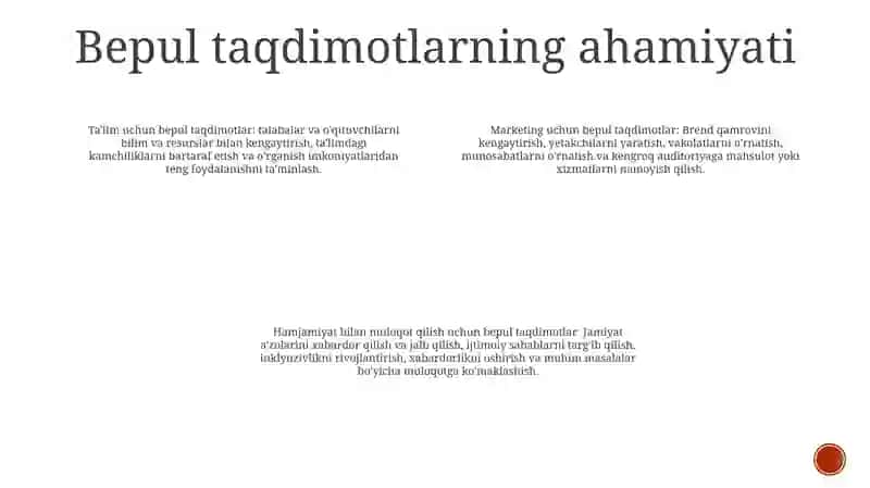 Tekin Taqdimotlar 3