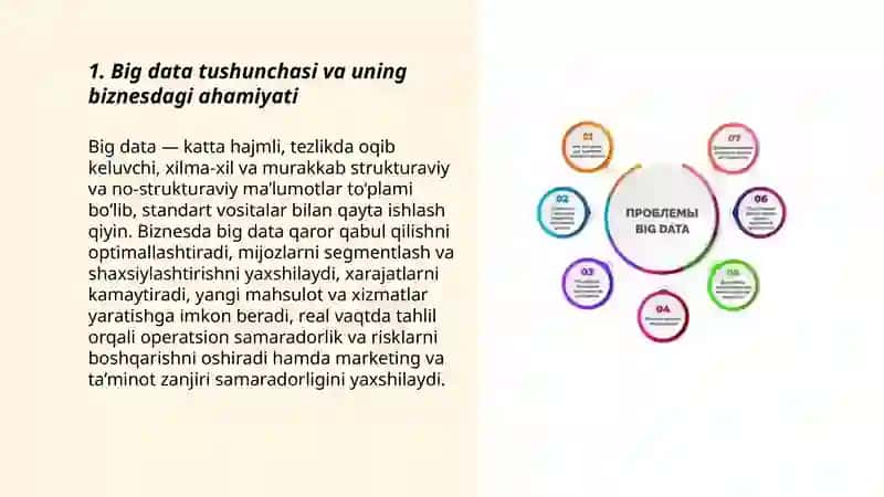 Big data texnalogiyasi imkoniyatlari va texnalogiyalari 3