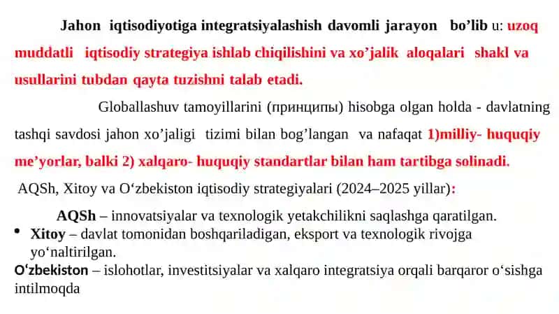 XALQARO SAVDONING RIVOJLANISH TENDENSIYALARI 3