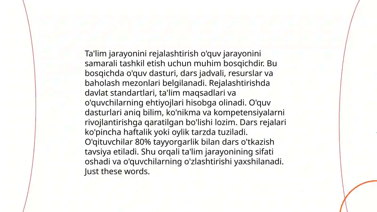 Ta'lim jarayonini rejalashtirish 3