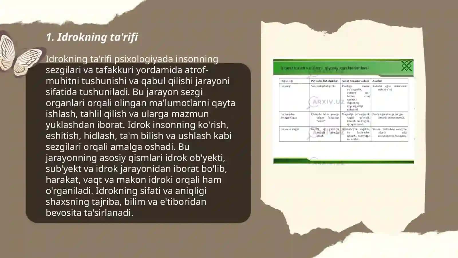Idrok haqida tushuncha va uning xususiyatlari 3