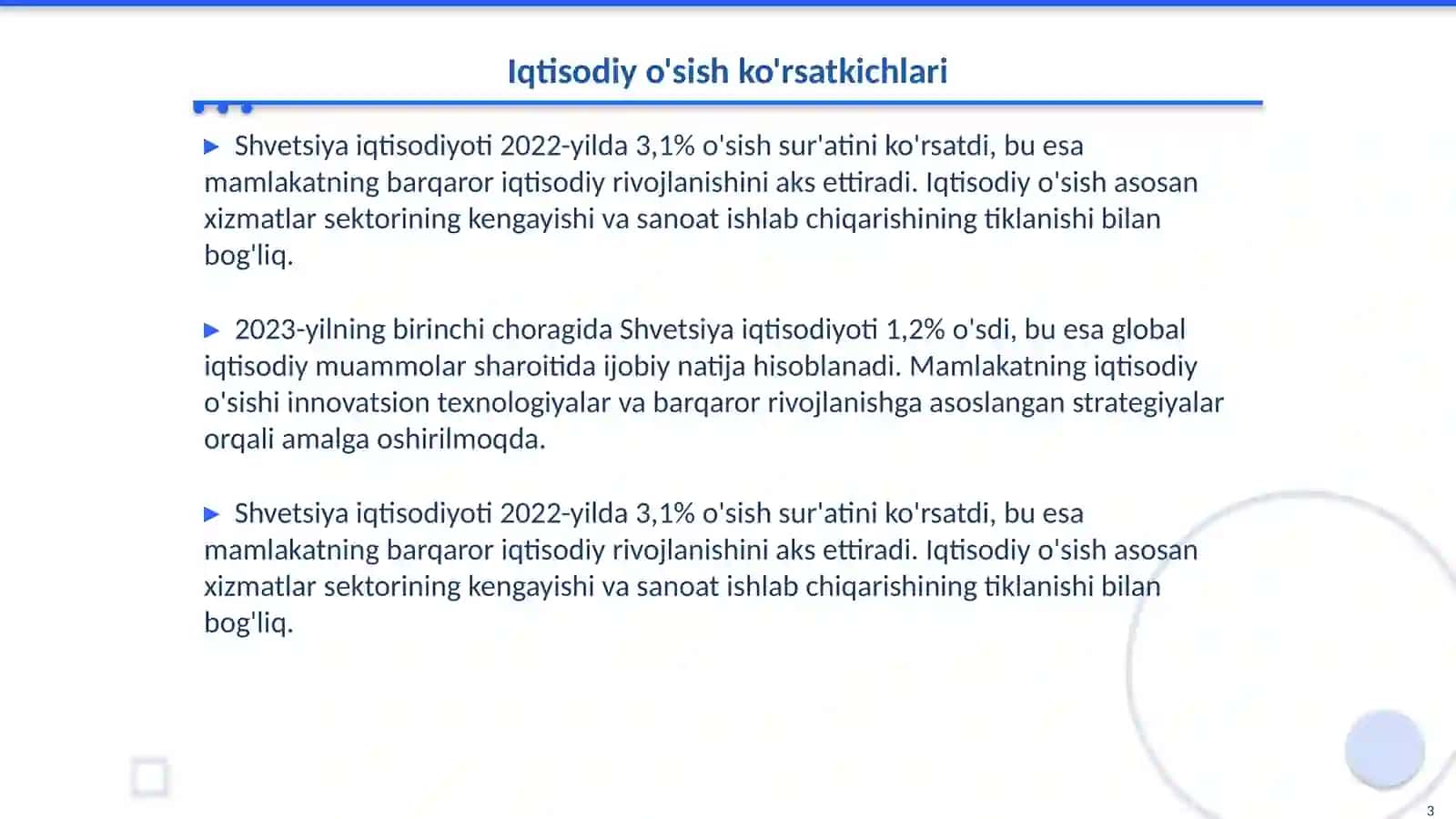 Shvetsiya makroiqtisodiy ko'rsatkichlari 3