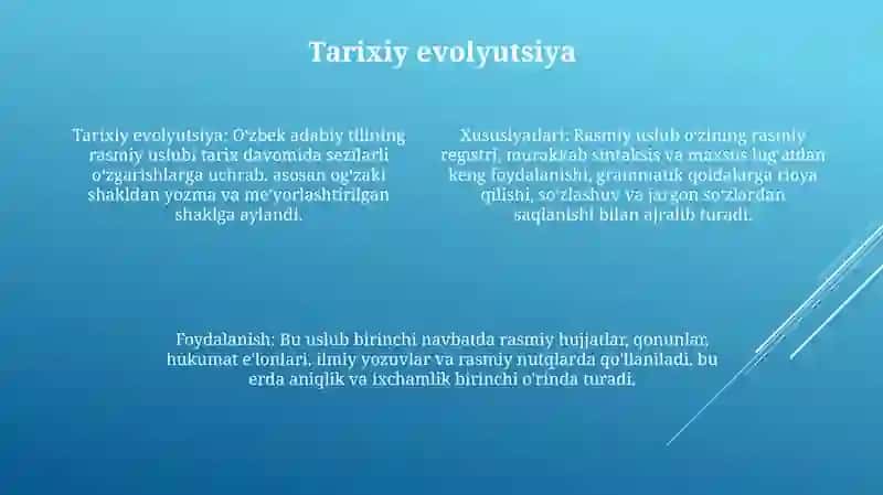 Ozbek Adabiy Tilining Rasmiy Uslubi 3