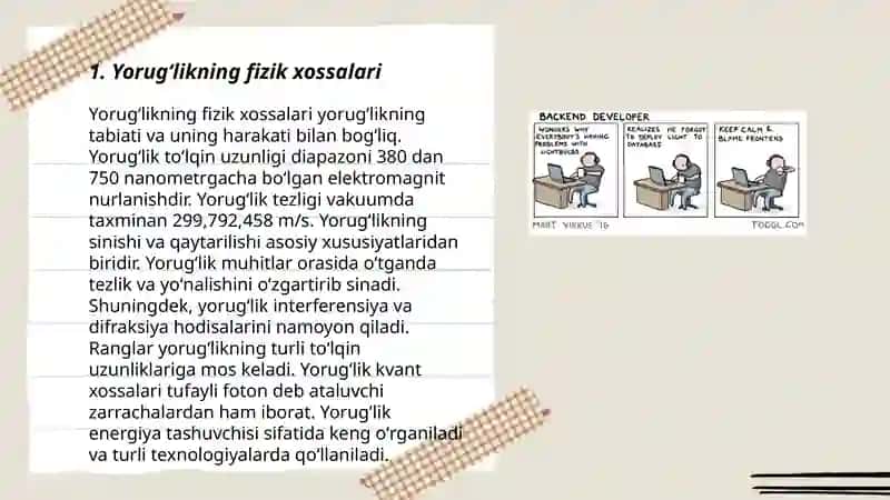 Jismlarning yorugʻlik xossalari va yorugʻlik o'lchovlari 3