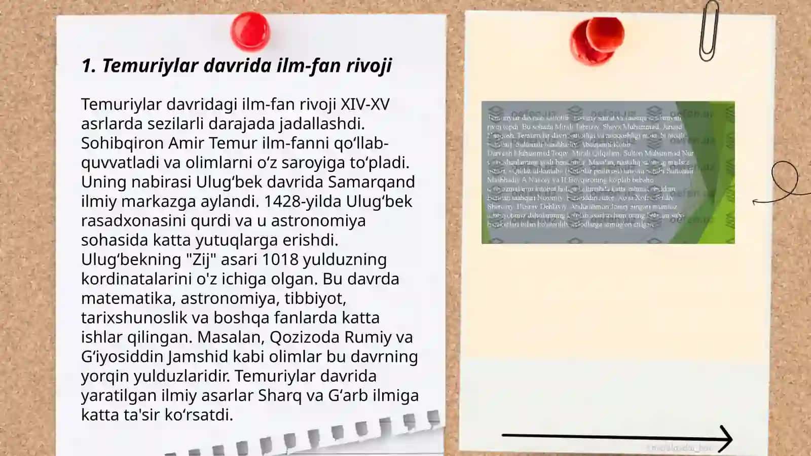 Temuriylar davrida maʼnaviy - marifiy yuksalish 3