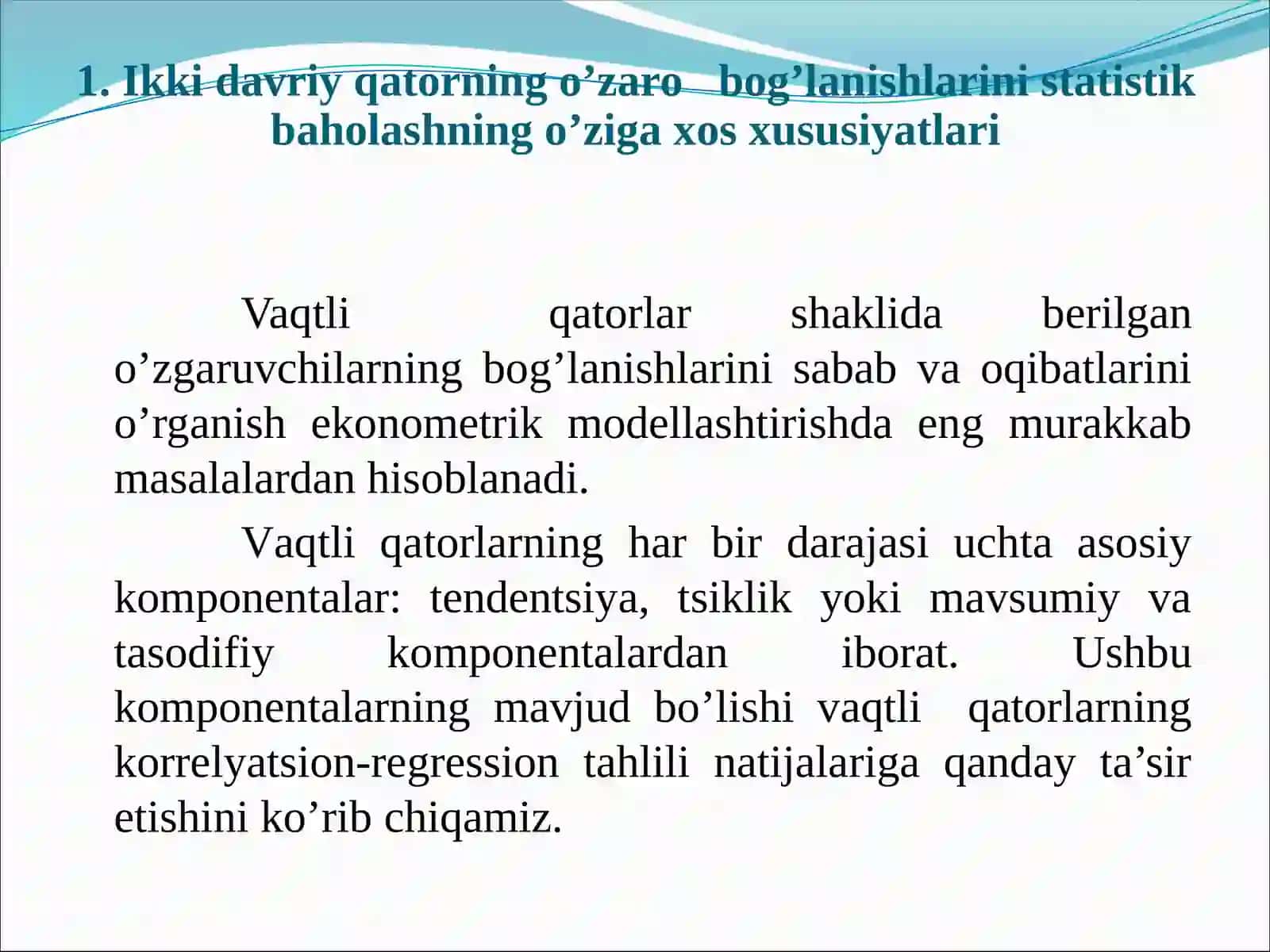 Iqtisodiy Ko’rsatkichlarni Prognozlashda Ekonometrik Modellardan Foydalanish 3