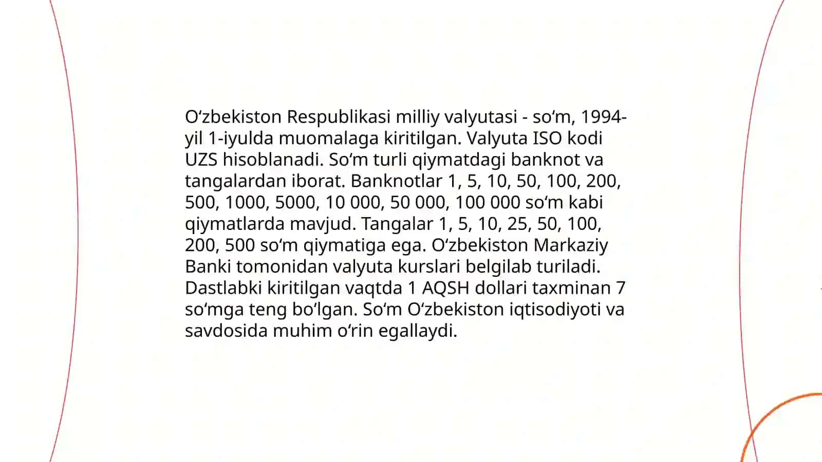 Oʻzbekiston Raspublikasi pul tizimi va uning elementlari 3