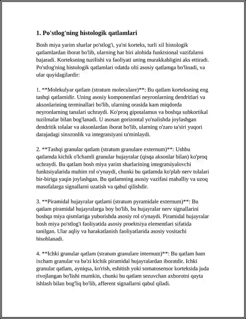 NORMAL FIZIOLOGIYA FANI MUSTAQIL ISH 3
