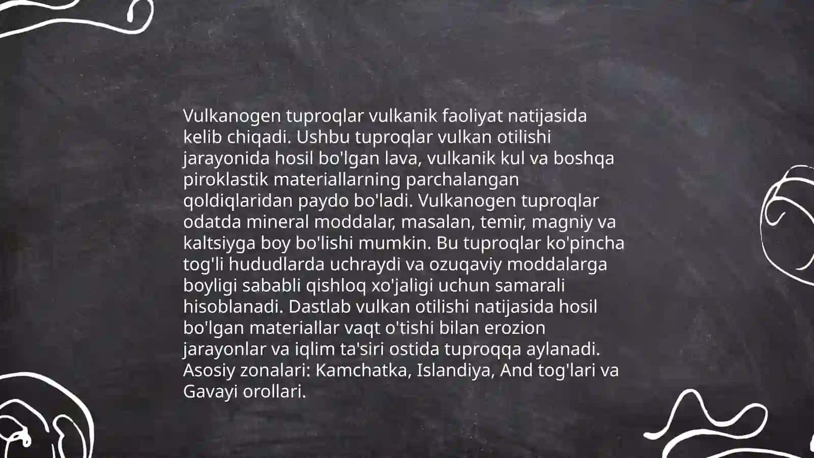 Vulkanogen tuproqlar 3