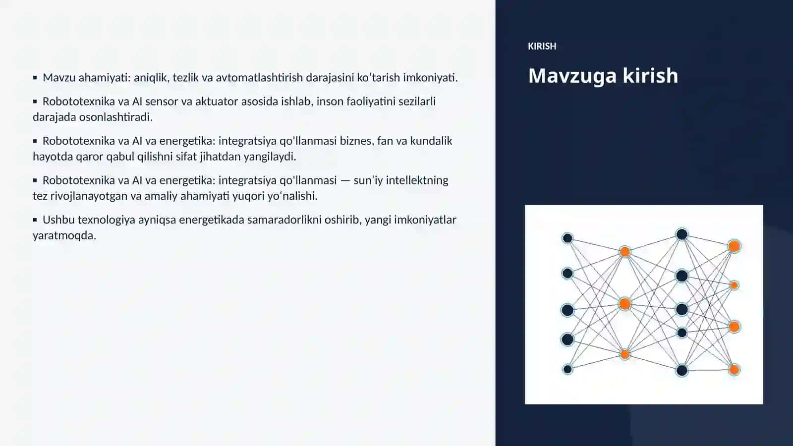 Robototexnika va AI va energetika: integratsiya qo'llanmasi 3