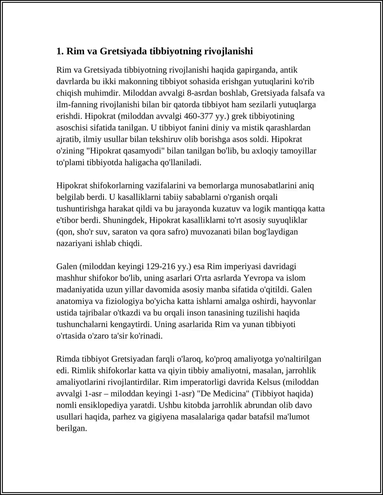 RIM VA GRETSIYADA DAVOLASHNING QADIMIY USULLARI 3