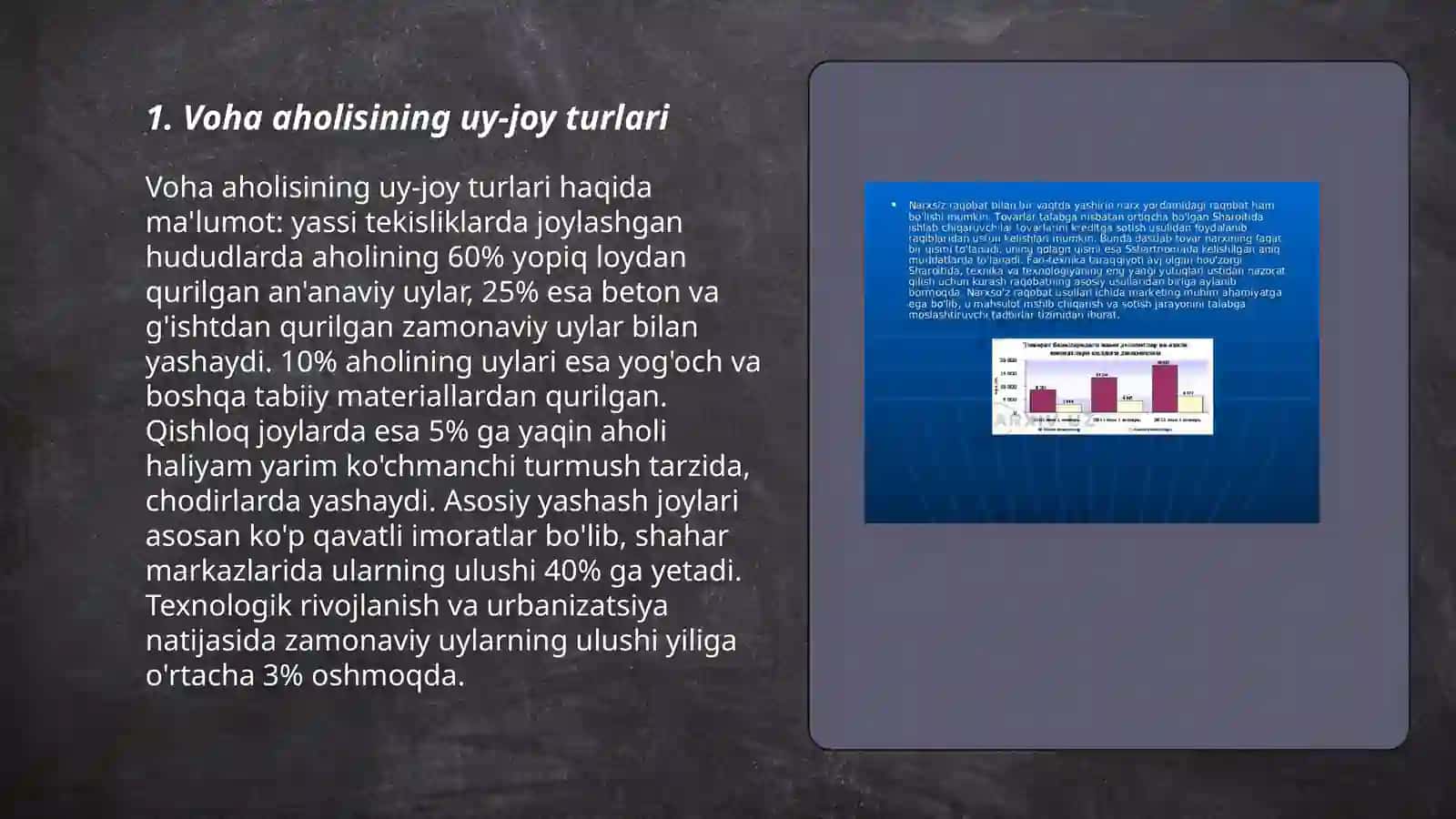 Voha aholisining turar joylari va ularning turlari 3