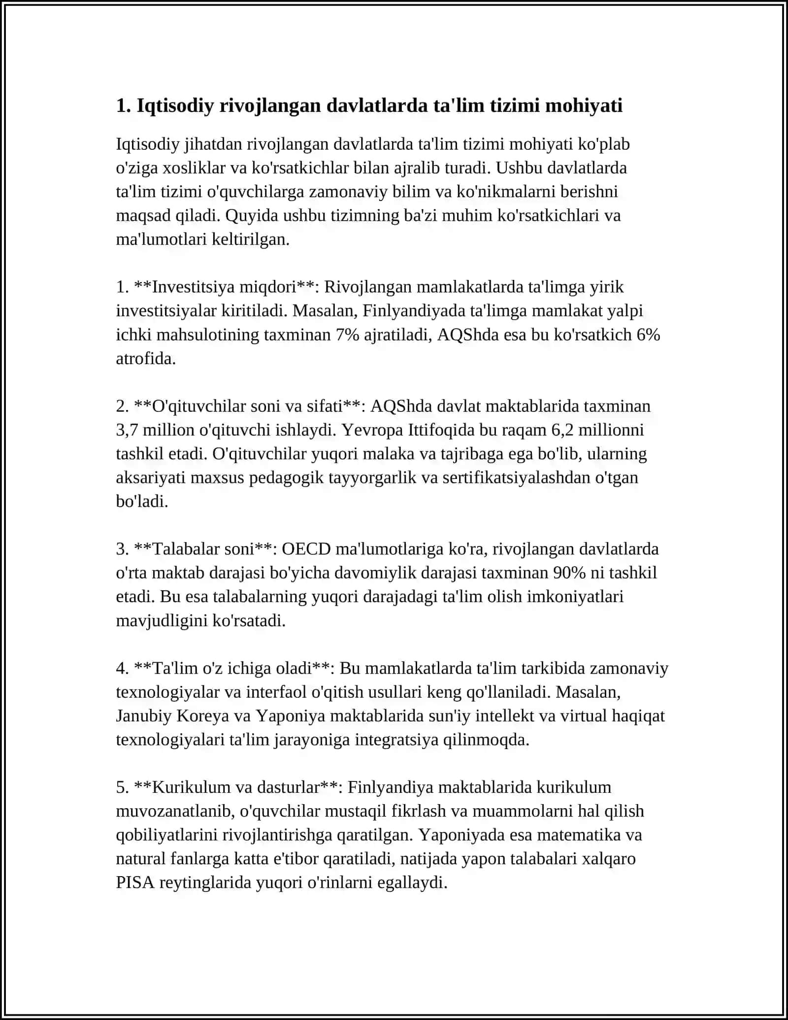 IQTISODIY RIVOJLANGAN DAVLATLARDA TA'LIM TIZIMI 3