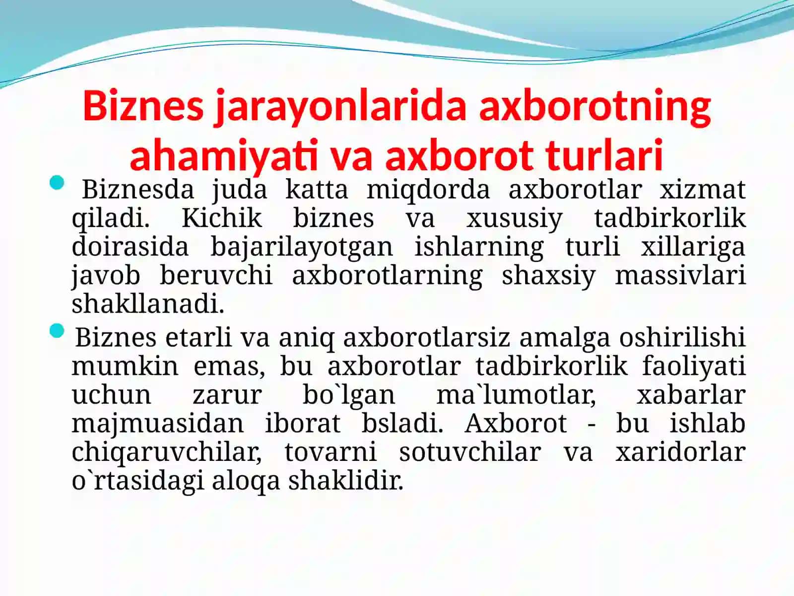 Biznes boshqaruvining axborot taminoti 3