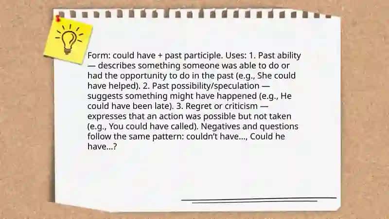 Modal Verbs in the Past 3