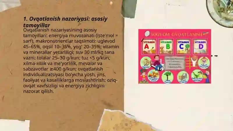 Ovqatlanish nazariyasi.Parhez stollari 3