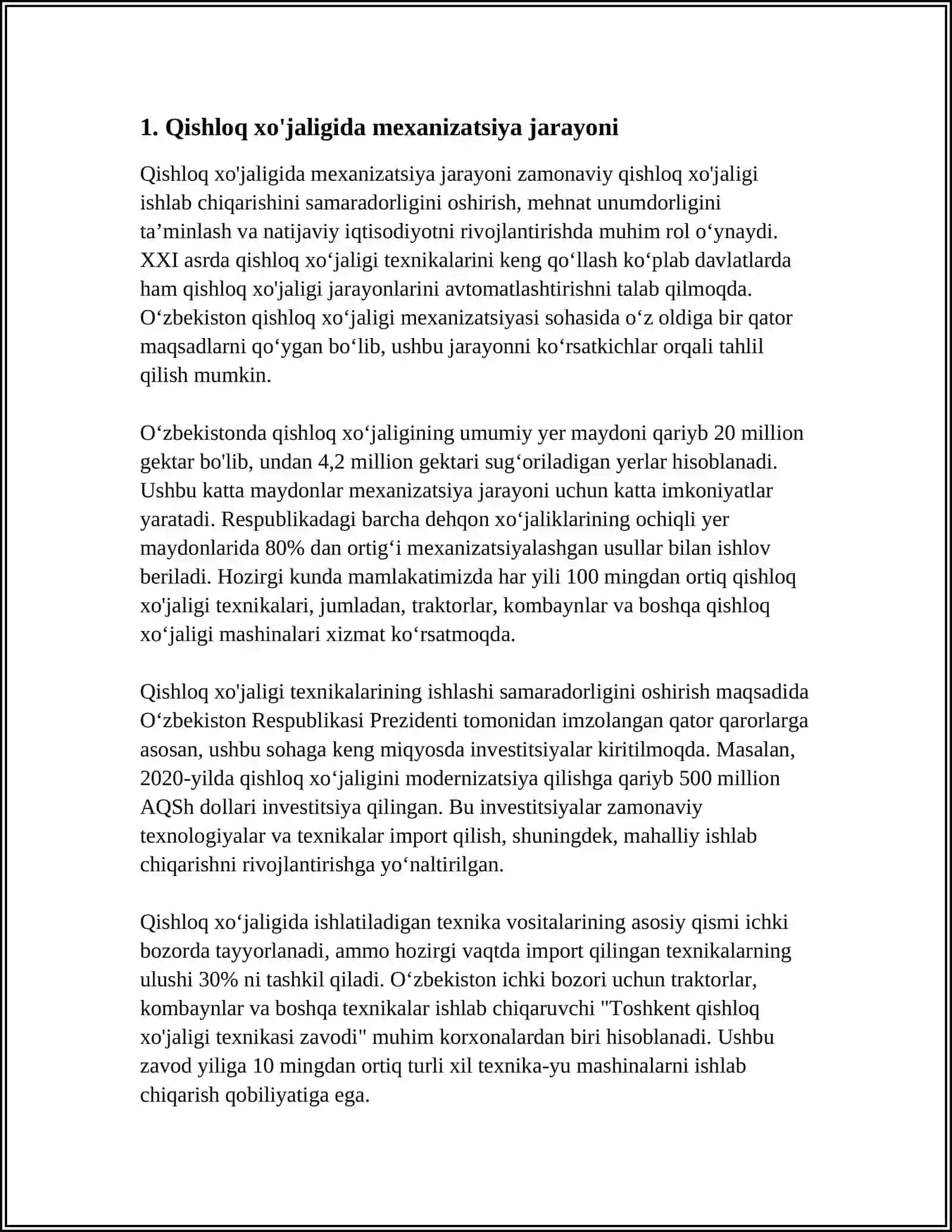 MUSTAQILLIK YILLARIDA QISHLOQ XOJALIGI VA SANOAT SOHASIDAGI OZGARISHLAR 3