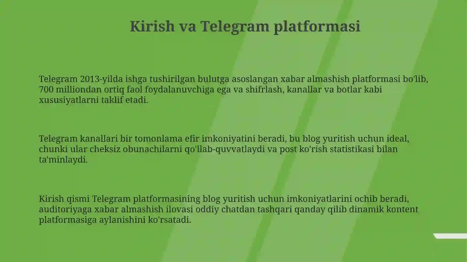 Telegramda blog yuritish 3