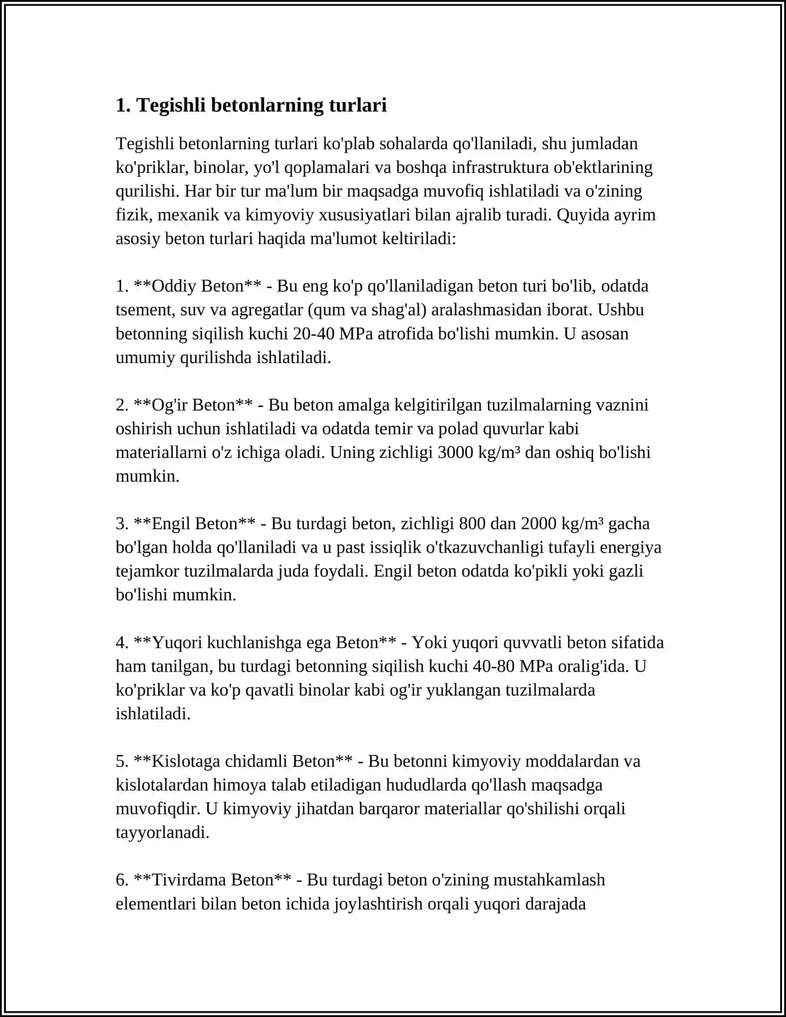 TEGISHLI BETONLAR 3