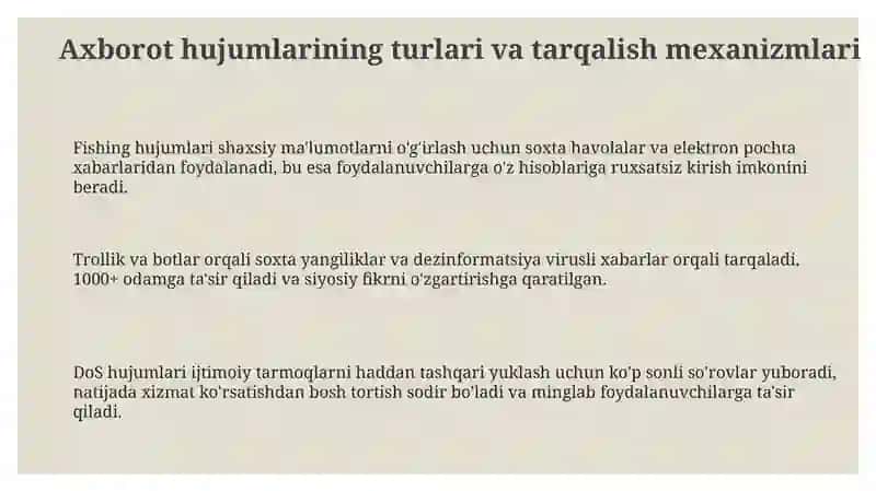 Ijtimoiy tarmoqlarda axborot xurujlari va tahdidlari 3