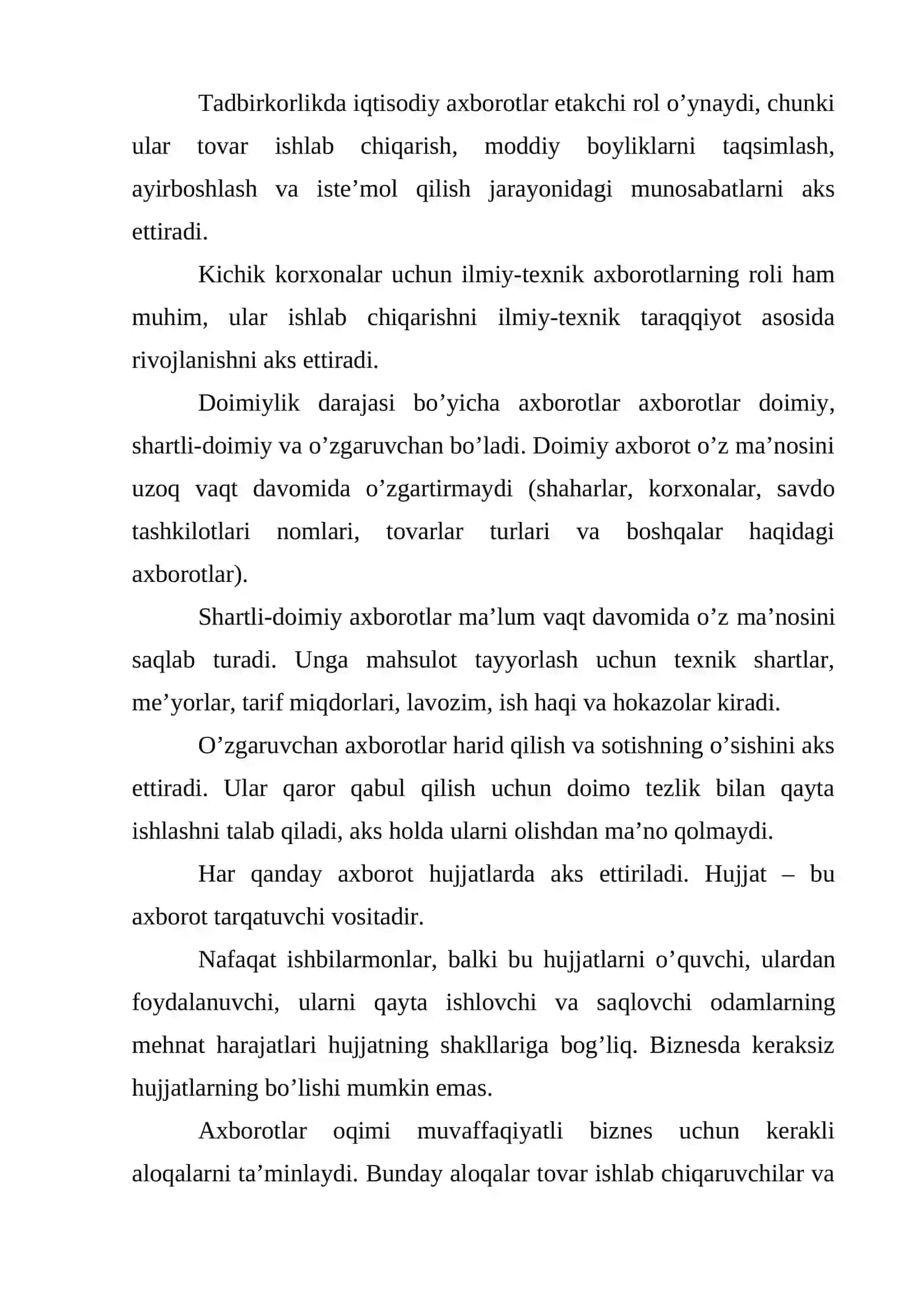 Kichik biznes va tadbirkorlik faoliyatini axborot bilan ta’minlash 3