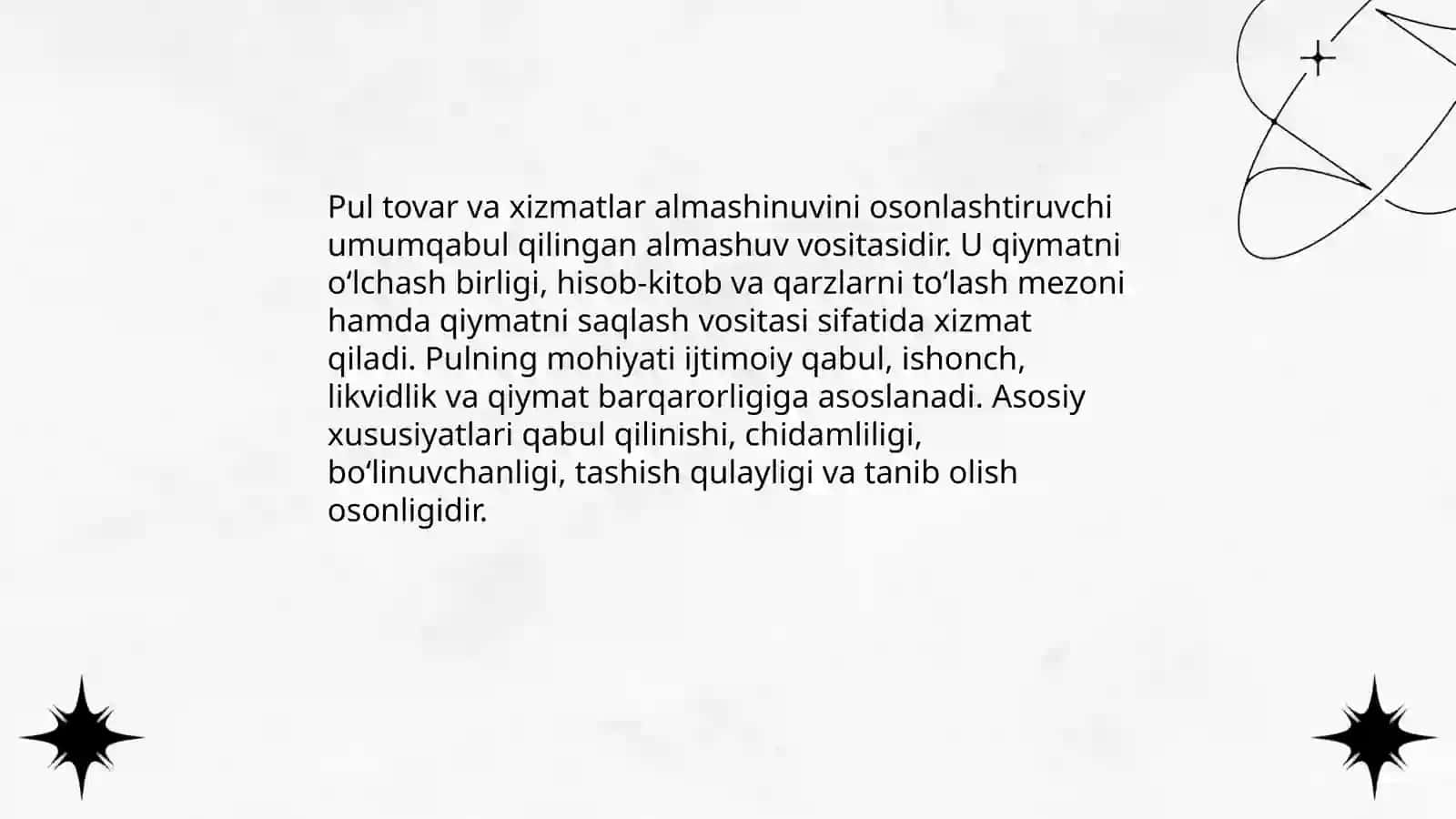 Pulning funksiyalari Va roli 3