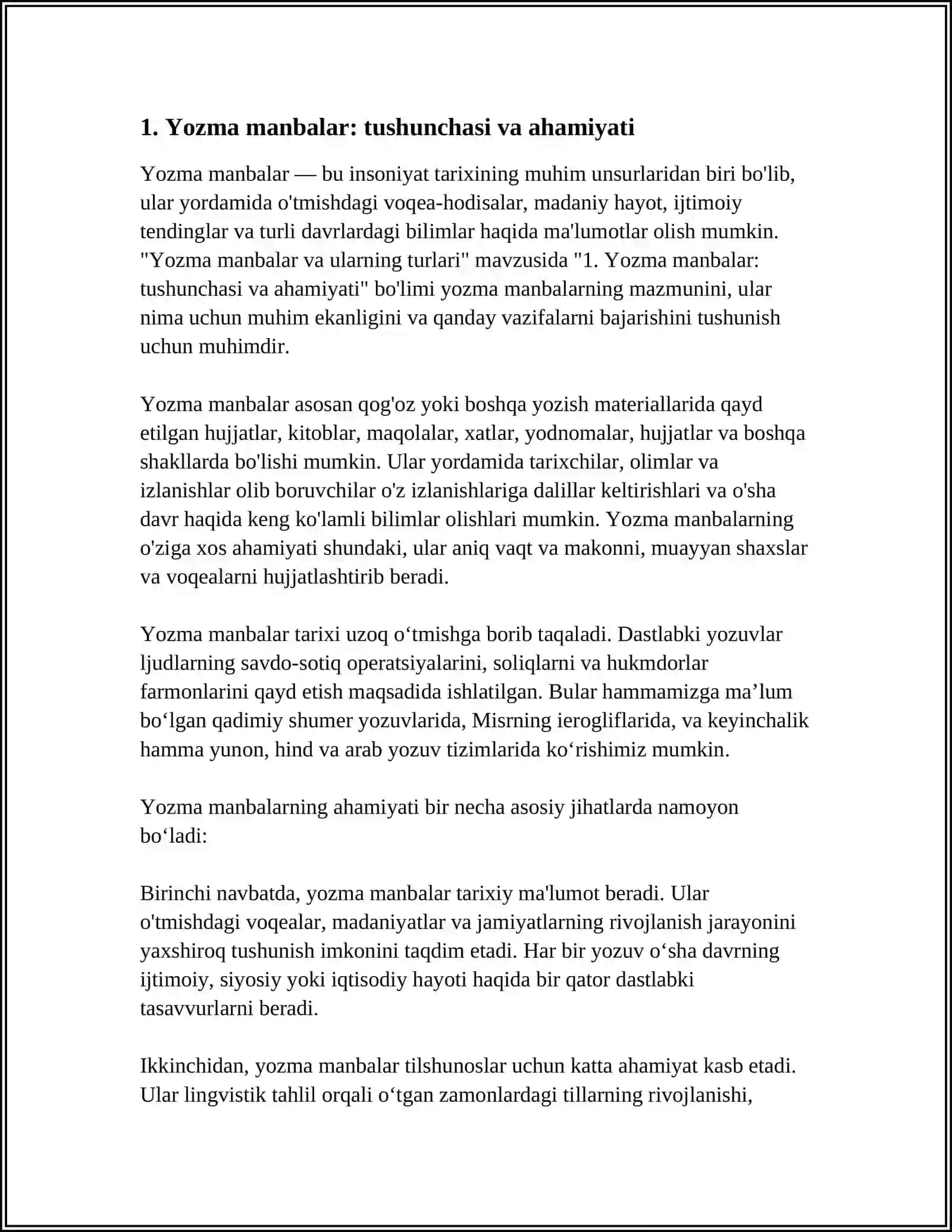 Yozma manbalar va ularning turlari 3