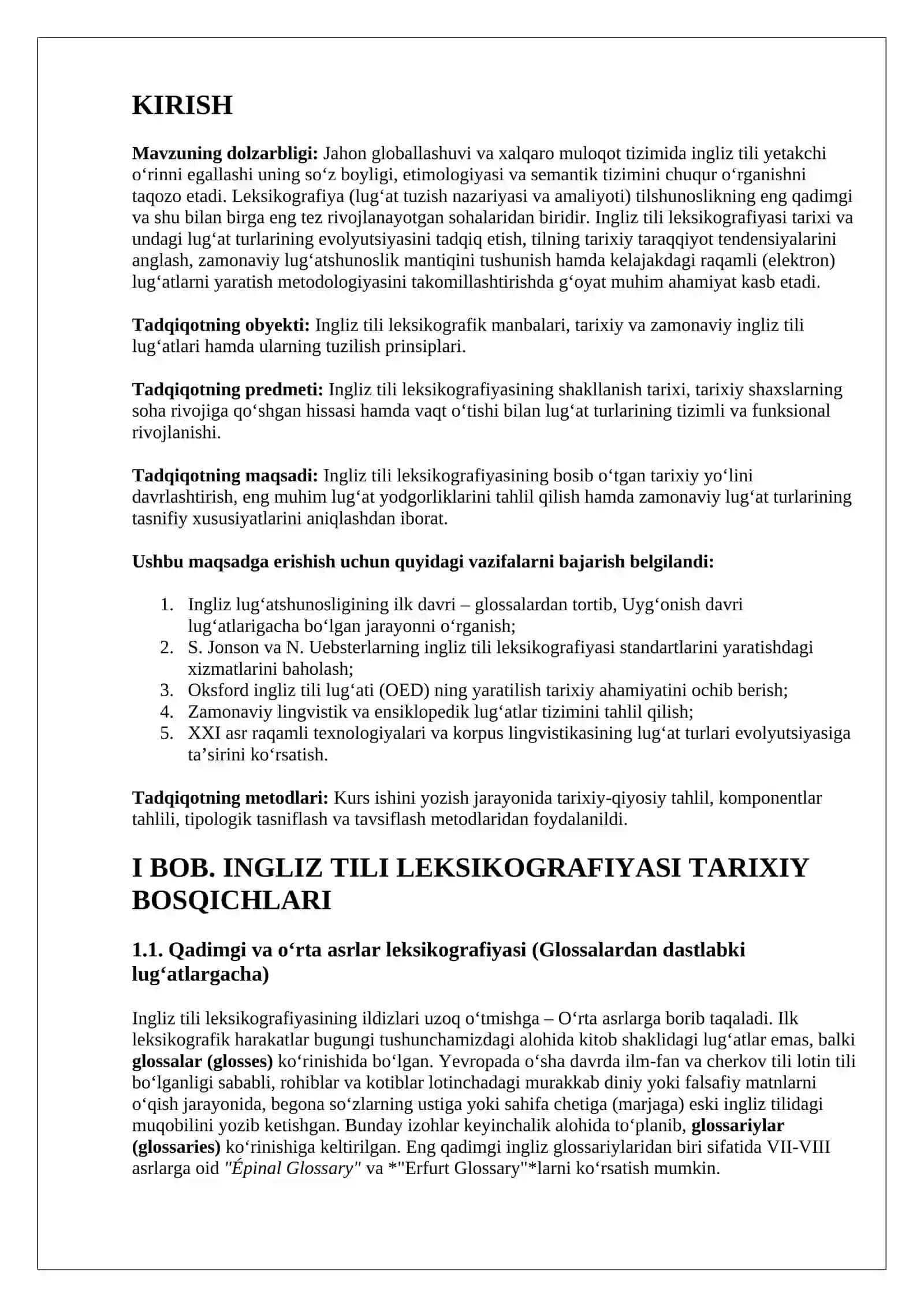 Ingliz tili leksikografiyasi tarixi va lug’at turlarining rivojlanishi 3