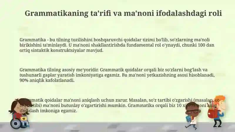 Grammatik ma'noni ifodalovchi vositalar 3